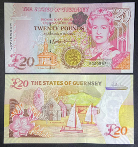 Guernsey, 20 Pounds, 1996, UNC Original Banknote for Collection
