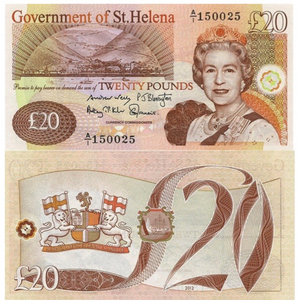 SaintHelena, 20 Pounds, 2012, P-13, UNC Original Banknote for Collection