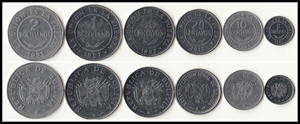 Bolivia, Set 6 PCS Coins, VF Used Condition, Original Coin for Collection