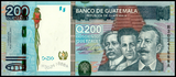 Guatemala, 200 Quetzales, 2009, P-120, UNC Original Banknote for Collection