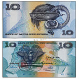 Papua New Guinea 10 Kina,  random year  P-9 UNC Real Genuine banknote UNC America