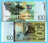 Saint Thomas & Prince 5-100 Dobras set 5 pcs banknotes UNC original banknote