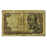 Spain 100 Peseta, 1970 P-152, Used F Condition, Old Banknote for Collection