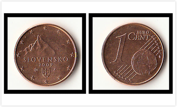 Slovak Slovakia 1 Cent Random Year KM#95 Original Coin 1 piece
