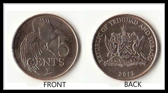 Trinidad and Tobago 5 Cents Random year KM#30 Original Coin