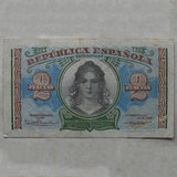 Spain 2 Pesetas, 1938 P-109, Used Condition F, Banknote for Collection