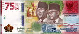 Indonesia, 75000 Rupiah, 2020, UNC Original Banknote for Collection