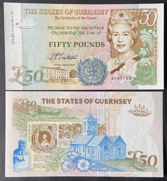 Guernsey, 50 Pounds, 1996, P-59, UNC Original Banknote for Collection