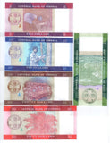 Liberia Set 5 pcs (5 10 20 50 100 Dollars ) 2016 P31-35, UNC Original Banknotes