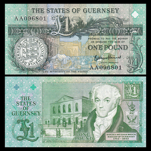 Guernsey, 1 Pound, 2021, UNC Original Banknote for Collection