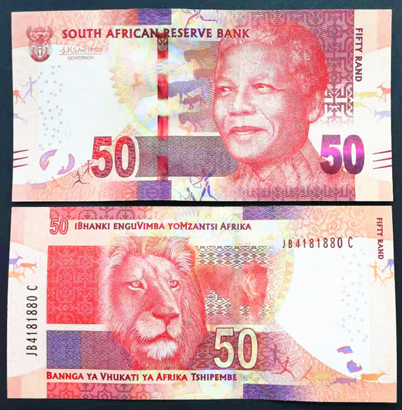 South Africa, 50 Rand, 2013-2016  Random Year, P-140,  UNC Original Banknote for Collection