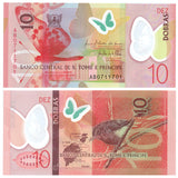 Sao Tome & Principe, 10 Dobras 2016(2018) P-new Polymer Banknote UNC original