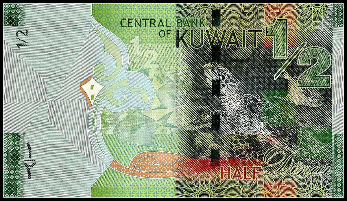 Kuwait 1/2 (0.5) Dinar 2014 P-30 UNC note original world asia notes c ...