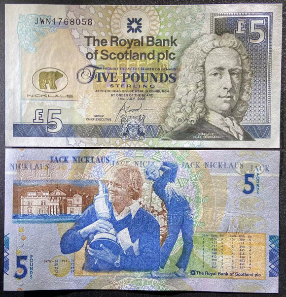 Scotland, 5 Pounds, 2005, P-365, UNC Original Banknote for Collection