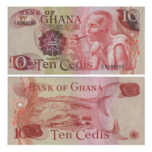Ghana, 10 Cedis, 1978 P-16, UNC Original Banknote for Collection