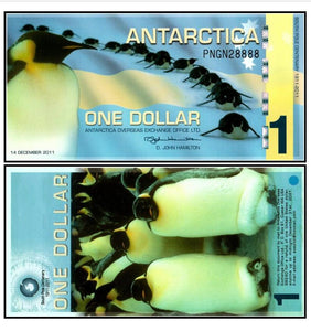 Antarctica 1 Dollar 2011 Polymer banknote Original Banknote