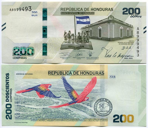 Honduras 200 Lempiras, 2021 P-New, UNC Banknote for Collection