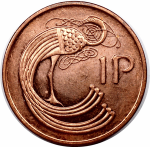 Ireland, 1 Penny, Random Year, AUNC Original Coin for Collection