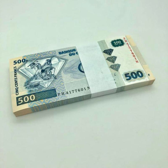 Congo 500 Francs, Full bundle (100 pcs) banknotes , random year , UNC original banknote