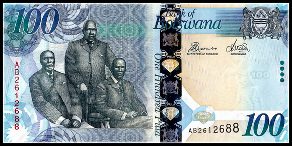 Botswana, 100 Pula, 2010, P33b, UNC Original Banknote for Collection