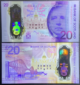 Scotland, 20 Pounds, 2020(2019), P-W132, UNC Original Banknote for Collection