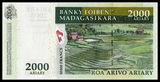 Madagascar, 2000 Ariary, 2007, P-93, UNC Original Banknote for Collection