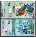 Bermuda 2 Dollars 2009(2012) P-57b UNC Original Banknote
