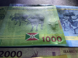 Burundi, Set  4 PCS, 500, 1000, 2000, 5000  Francs Banknotes, UNC Original Banknote for Collection