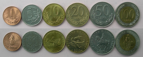 Albania, Set 6 PCS Coins, Original Coin for Collection