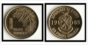 Guinea 1 Franc 1985 KM#56 Original Coin