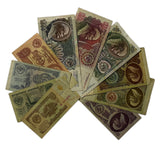 CCCP USSR Russia, Set 10 PCS BankBanknotes, (1-1000 Rubles ), Used F Condition, Original Banknote for Collection