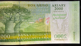 Madagascar, 2000 Ariary, 2007 P-93, UNC Original Banknote 1 Piece