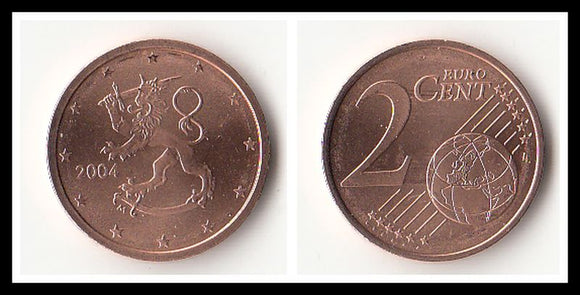 Finland 2 Euro Cents Random year Original Coin