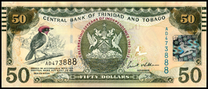 Trinidad and Tobago, 50 Dollars, 2012, P-53, UNC Original Banknote for Collection