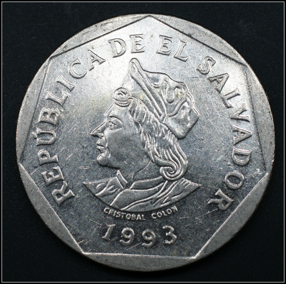 El Salvador, 1 Colon, Random Year, F-VF Used Condition, Original Coin for Collection