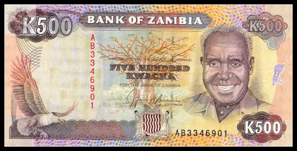 Zambia, 500 Kwacha, 1991, P-35, UNC Original Banknote for Collection
