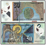 Macedonia 50 Denari 2018 Polymer 2018 P-New Original Banknote