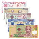 Vietnam Set 5 PCS (500+1000+2000+5000+10000 Dong) banknotes UNC original banknote