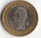 Venezuela 1 Bolivar, Random Year Coin for Collection 24mm
