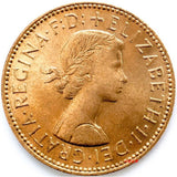 UK, British Half penny , 1964-1967 Elizabeth II , Real Original Collection Coin , Gift