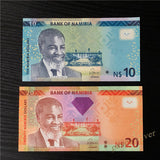 Namibia Set 2 pcs ( 10 20 dollars ), 2012-2015 Banknotes, UNC original