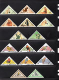 50 PCS Tri-angle Shape Post Stamps, Different Stamps From World, Used Postage Stamp with Post Mark for Collection ( CTO Stamps)