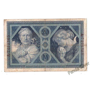 Germany 1915 P-63, 20 Marks, VF Used Condition, Rare Banknote