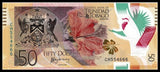 Trinidad and Tobago 50 dollar 2015 polymer P-New UNC Original Banknote