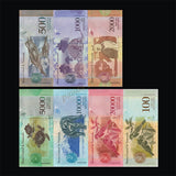 Venezuela Set 7 pcs, (500-20000 100000 Bolivares), banknotes ,2007-2017, UNC Real Genuine original banknote