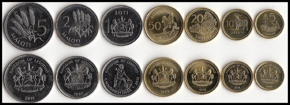 Lesotho Set 7 pcs Coins Original coin