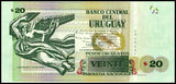 Uruguay 20 Pesos , 2015 (2017) P-New UNC, Original Banknote