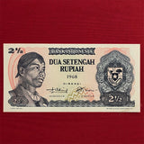 Indonesia 2.5 Rupiah 1968 UNC Original Banknote