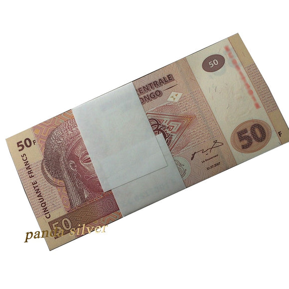 Congo 50 Francs , ( random year ) ,Bundle (100 PCS) banknotes, P-97, UNC, Lot Pack original banknote