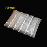 100 pcs 27mm Clear Plastic Round Case Coin Storage Capsules Holder Round Protect Shell for Diameter 27 mm Kit